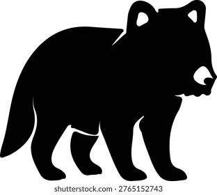 Silhouette tasmanian devil standing wildlife icon vector illustrator
