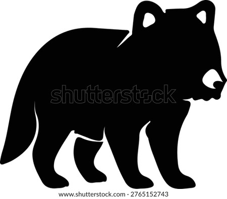 Silhouette tasmanian devil standing wildlife icon vector illustrator