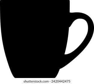 Silhouette of Tea Cup Icon. Vector Illustration.