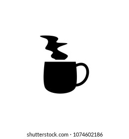 silhouette tea logo icon vector