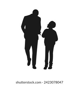 silhouette of teacher and student vector design on white background