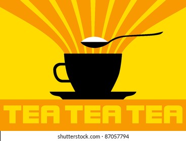 Silhouette of teacup