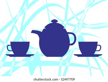  Silhouette of teapot