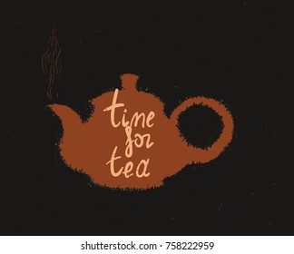 silhouette of teapot