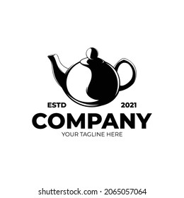 Silhouette of teapot logo design inspiration