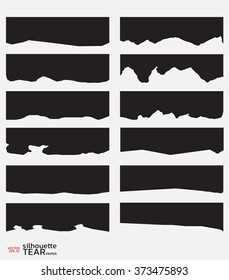 silhouette tear paper set