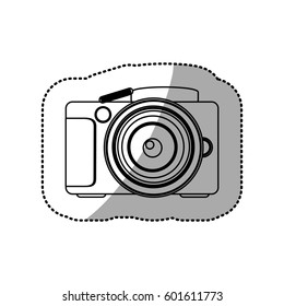 silhouette technology professional camera icon, vector illustration design