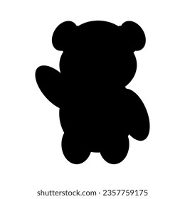 silhouette teddy bear animal black 