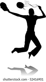 Silhouette teenager