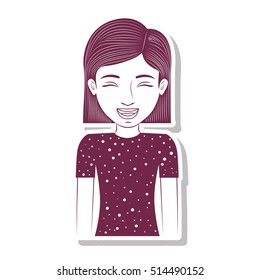 silhouette teenager with striped short hair