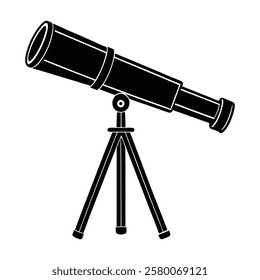 The silhouette telescope illustration for project.