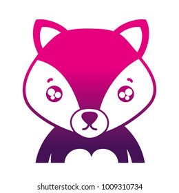 silhouette tender fox adorable wild animal