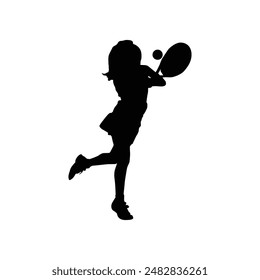 Silhouette tennis player design vector