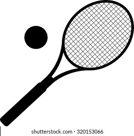 silhouette of tennis racket. vector illustration