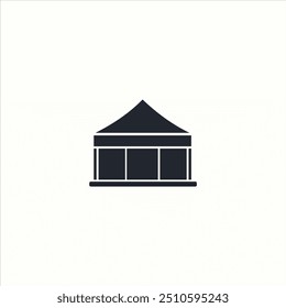silhueta tenda casa vetor ícone design