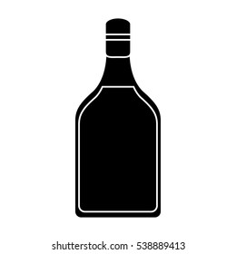 silhouette tequila bottle alcoholic beverage
