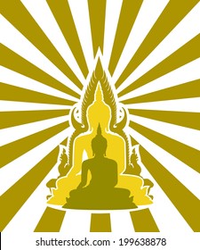 Silhouette of Thai Buddha