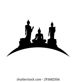 Silhouette of a Thai Buddha. 