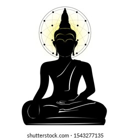 Silhouette of a Thai Buddha, amazing.