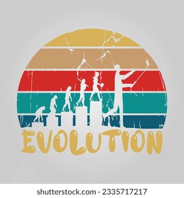 Silhouette Of Theory Of evolution Of Man Human Development From Monkey To Caveman, Farmer Basketball Baseball Lineman Pole Dancer Dancing Sword Karate Surfer Poker Evolution Sketch Vector Illustration