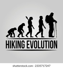 Silhouette Of Theory Of evolution Of Man Human Development From Monkey To Caveman, Farmer Basketball Baseball Lineman Pole Dancer Dancing Sword Karate Surfer Poker Evolution Sketch Vector Illustration