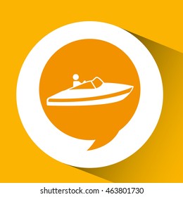 silhouette thinking in parachute design, vector illustration eps10