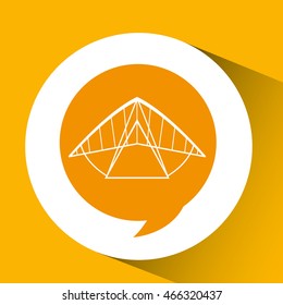 silhouette thinking in parachute design, vector illustration eps10
