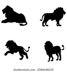 The silhouette of this majestic lion logo is a symbol of power and majesty, perfect for companies that want to show dominance in the industry