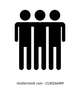 silhouette of three men. Business icon. Vector illustration. stock image. 
