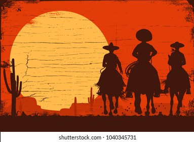 Mexican cowboy image Royalty Free Stock SVG Vector