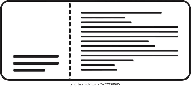  Icono de ticket de silueta con fondo blanco