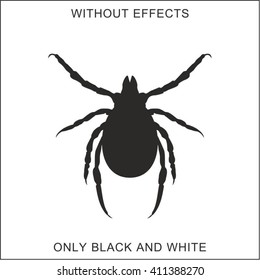 The silhouette of the tick-parasite