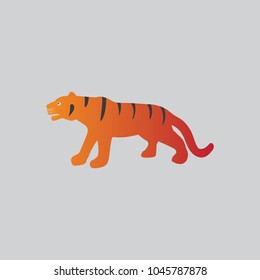 silhouette of tiger