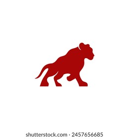 Silhouette tiger animal design vector