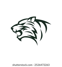 silhueta do logotipo da cabeça do tigre