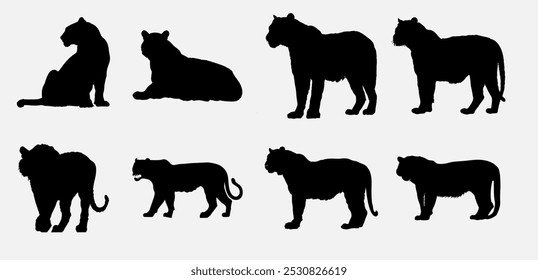 Silhouette of a Tiger vector illustration