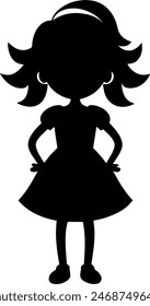 silhouette of a toddler girl