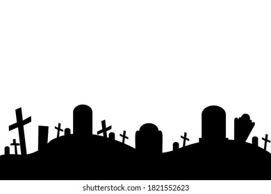 Silhouette Tomb Vector Design Isolated On Stock Vector (Royalty Free ...