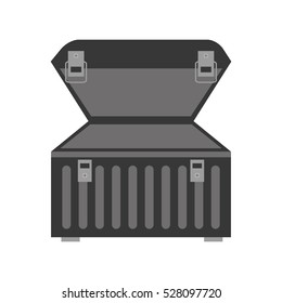 silhouette of tool box icon over white background. repair tools design. vector illustration