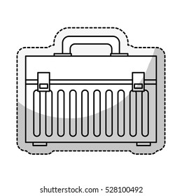 silhouette of  tool box over white background. repairs tools design. vector illustration