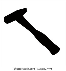 silhouette of tool hammer. hammer for hammering