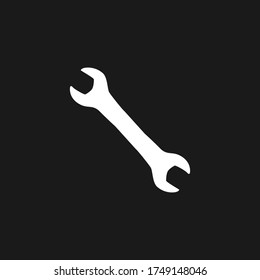 Vector de icono de silueta aislado en fondo negro
