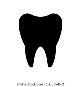 Silhouette of tooth. Simple icon