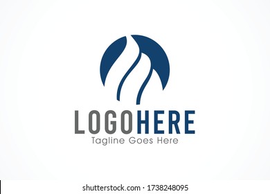 silhouette torch negative space vector logo