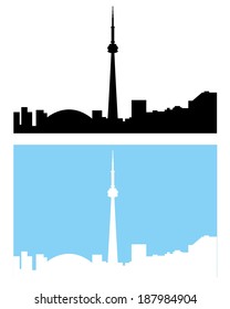 Silhouette Of The Toronto Skyline - Vector