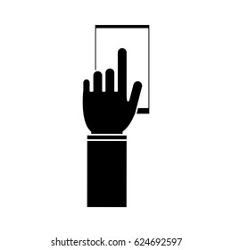 silhouette  touch smartphone device app