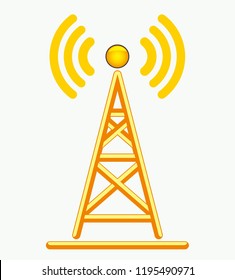 silhouette of tower transmitter icon 