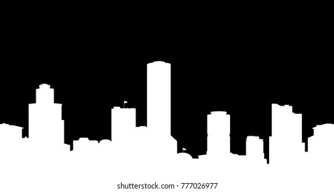 Silhouette of the town.