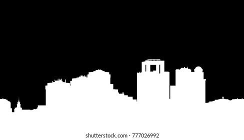 Silhouette of the town.