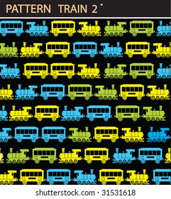 Silhouette of train on a black background